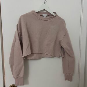 Socialite Blush Cropped Sweatshirt